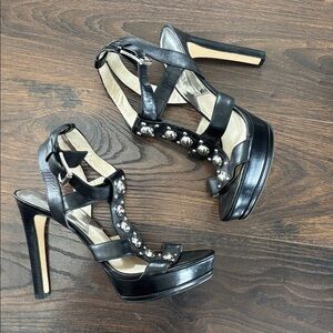 Michael Kors silver stud heels